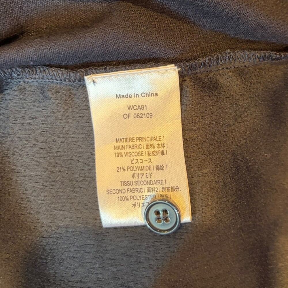 Tiffany & Co. Wardrobe V-Neck Button Cardigan Sweater MEDIUM Satin Back Navy - Picture 7 of 8
